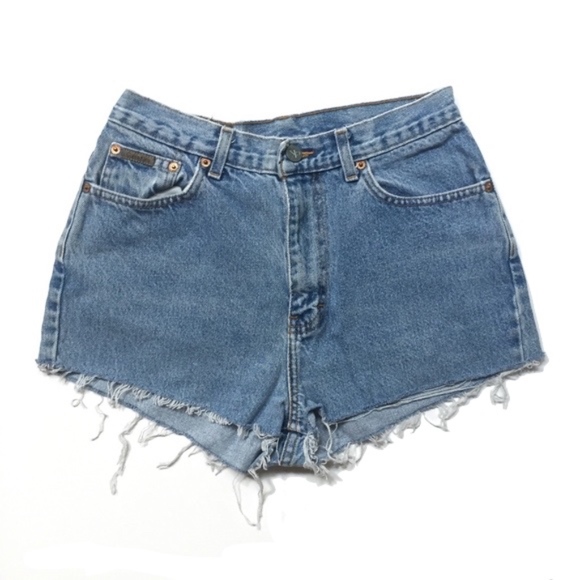 Calvin Klein Pants - Vtg Calvin Klein | Distressed High Waist Cutoff